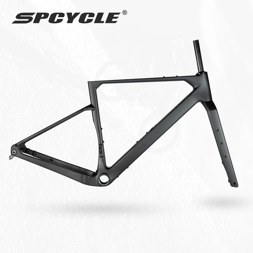 Carbon frame and fork SPCycle G028 black color from the manufacturer's card